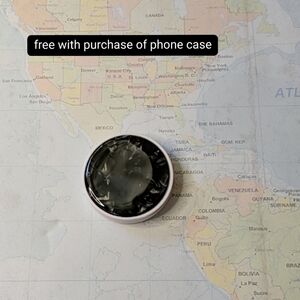 Black marble phone holder